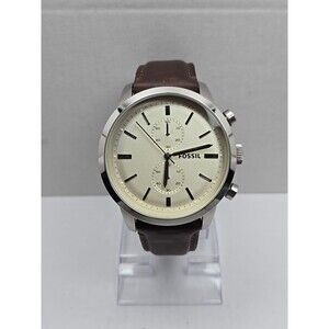 Fossil Townsman FS4865 Chronograph Watch Dial Leather Quartz New Battery -  Read